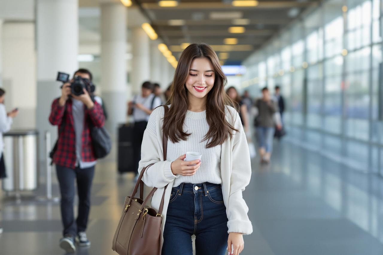 某女星机场素颜照曝光,网友:这状态也太真实了吧